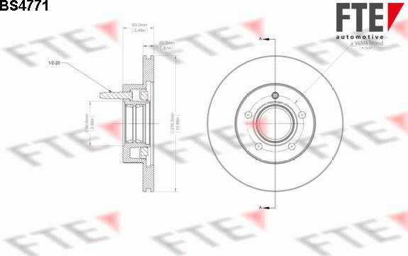 FTE BS4771 - Тормозной диск autospares.lv