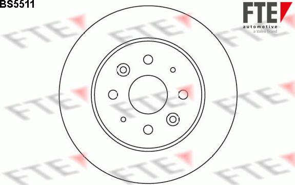 FTE BS5511 - Тормозной диск autospares.lv