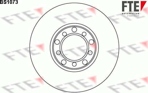 FTE BS1073 - Тормозной диск autospares.lv