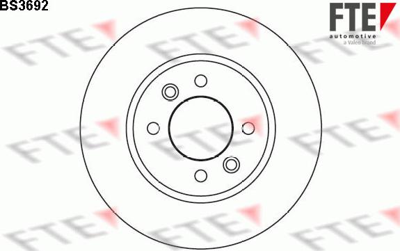 FTE BS3692 - Тормозной диск autospares.lv