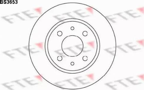 FTE BS3653 - Тормозной диск autospares.lv