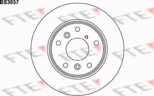 FTE BS3657 - Тормозной диск autospares.lv