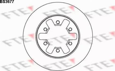 FTE BS3677 - Тормозной диск autospares.lv