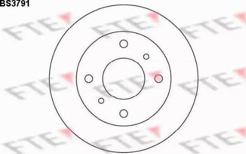 FTE BS3791 - Тормозной диск autospares.lv