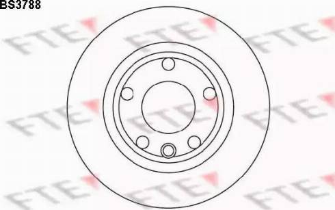 FTE BS3788 - Тормозной диск autospares.lv