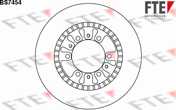 FTE BS7454 - Тормозной диск autospares.lv