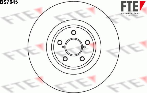 FTE BS7645 - Тормозной диск autospares.lv