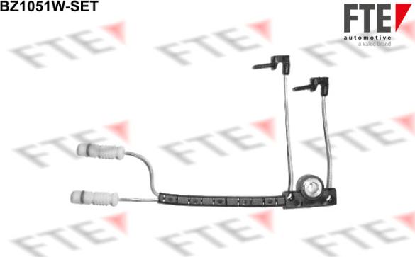FTE BZ1051W-SET - Сигнализатор, износ тормозных колодок autospares.lv