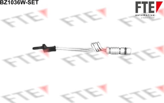 FTE BZ1036W-SET - Сигнализатор, износ тормозных колодок autospares.lv