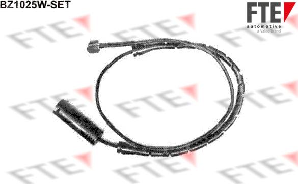 FTE BZ1025W-SET - Сигнализатор, износ тормозных колодок autospares.lv