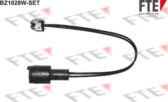 FTE BZ1028W-SET - Сигнализатор, износ тормозных колодок autospares.lv