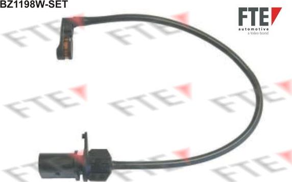 FTE BZ1198W-SET - Сигнализатор, износ тормозных колодок autospares.lv