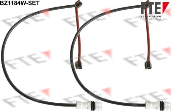 FTE BZ1184W-SET - Сигнализатор, износ тормозных колодок autospares.lv