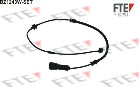 FTE BZ1243W-SET - Сигнализатор, износ тормозных колодок autospares.lv