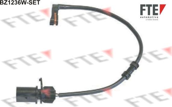 FTE BZ1236W-SET - Сигнализатор, износ тормозных колодок autospares.lv