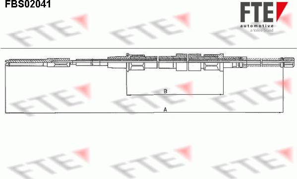 FTE FBS02041 - Тросик, cтояночный тормоз autospares.lv