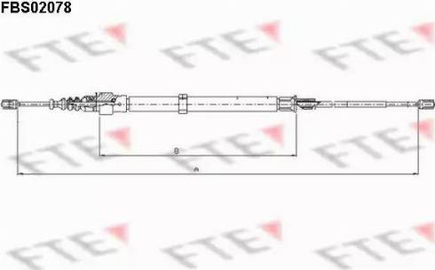 FTE FBS02078 - Тросик, cтояночный тормоз autospares.lv