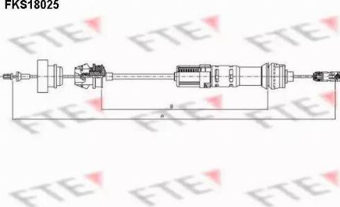 FTE FKS18025 - Трос, управление сцеплением autospares.lv