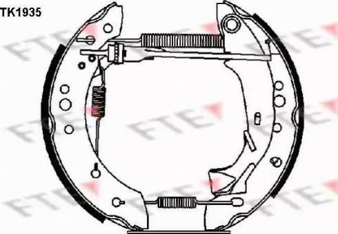 FTE TK1935 - Комплект тормозных колодок, барабанные autospares.lv