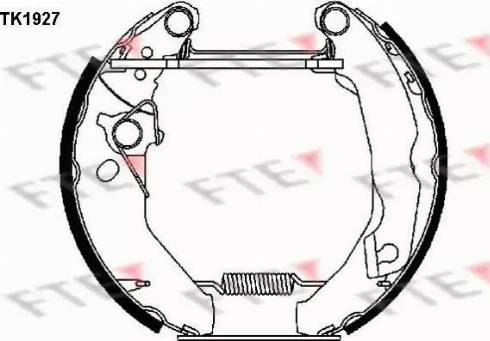 FTE TK1927 - Комплект тормозных колодок, барабанные autospares.lv