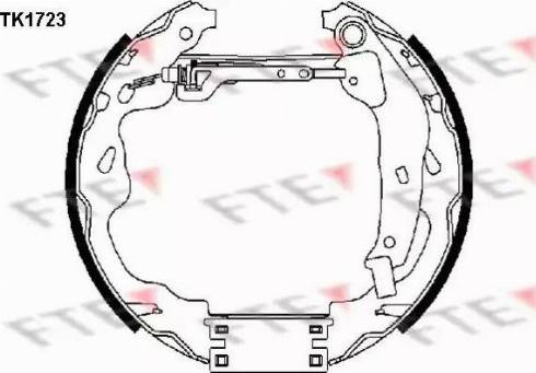 FTE TK1723 - Комплект тормозных колодок, барабанные autospares.lv