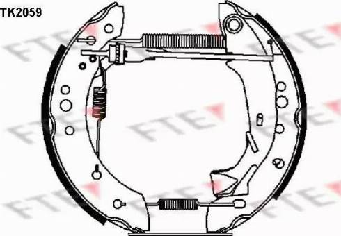 FTE TK2059 - Комплект тормозных колодок, барабанные autospares.lv