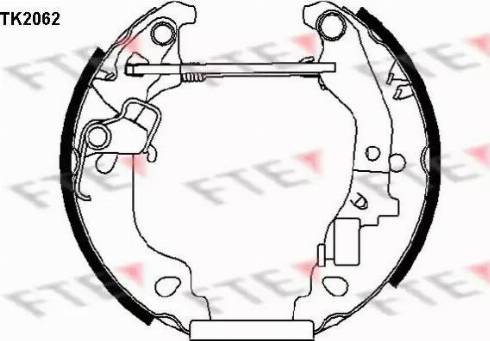 FTE TK2062 - Комплект тормозных колодок, барабанные autospares.lv