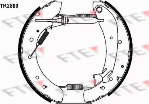 FTE TK2800 - Комплект тормозных колодок, барабанные autospares.lv