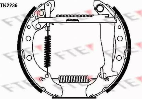 FTE TK2236 - Комплект тормозных колодок, барабанные autospares.lv