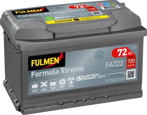 Fulmen FA722 - Стартерная аккумуляторная батарея, АКБ autospares.lv