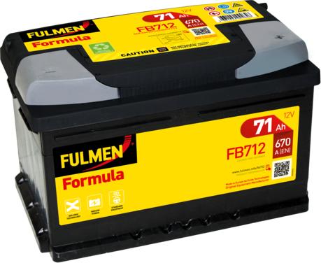 Fulmen FB712 - Стартерная аккумуляторная батарея, АКБ autospares.lv