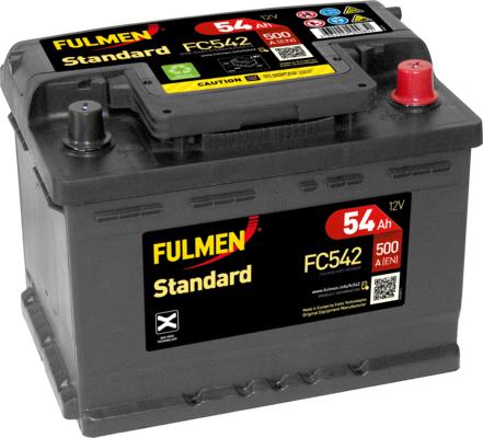 Fulmen FC542 - Стартерная аккумуляторная батарея, АКБ autospares.lv