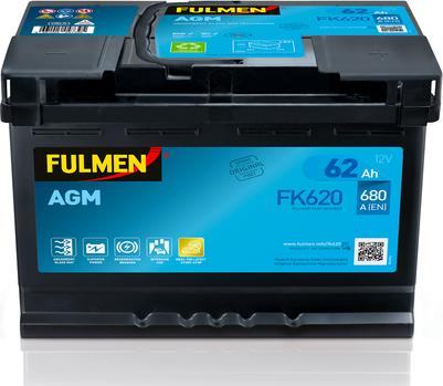 Fulmen FK620 - Стартерная аккумуляторная батарея, АКБ autospares.lv