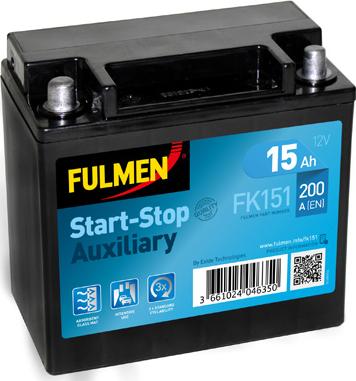 Fulmen FK151 - Стартерная аккумуляторная батарея, АКБ autospares.lv