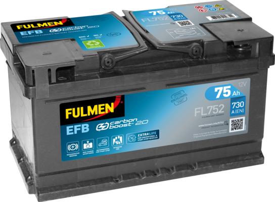 Fulmen FL752 - Стартерная аккумуляторная батарея, АКБ autospares.lv