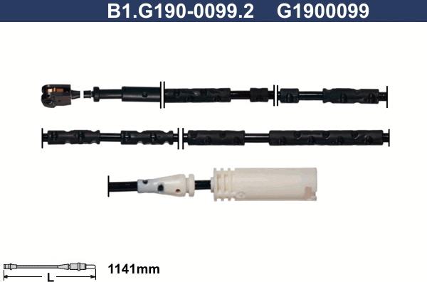 Galfer B1.G190-0099.2 - Сигнализатор, износ тормозных колодок autospares.lv