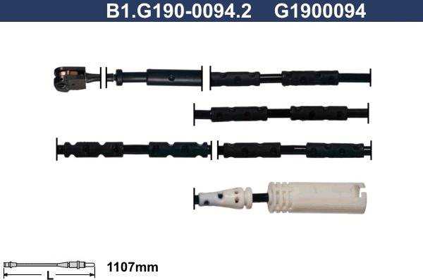 Galfer B1.G190-0094.2 - Сигнализатор, износ тормозных колодок autospares.lv