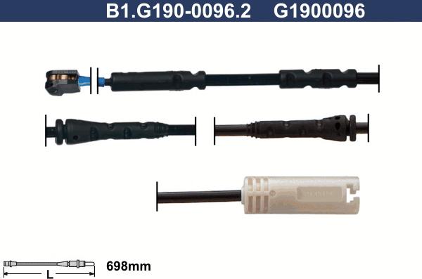 Galfer B1.G190-0096.2 - Сигнализатор, износ тормозных колодок autospares.lv