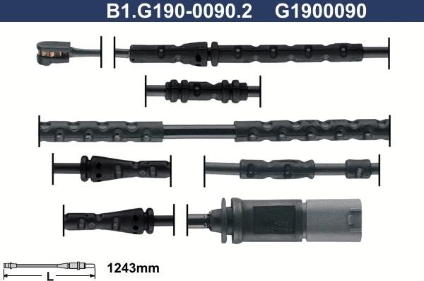 Galfer B1.G190-0090.2 - Сигнализатор, износ тормозных колодок autospares.lv