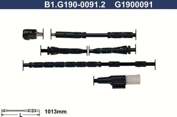 Galfer B1.G190-0091.2 - Сигнализатор, износ тормозных колодок autospares.lv