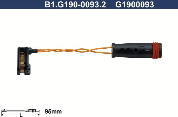 Galfer B1.G190-0093.2 - Сигнализатор, износ тормозных колодок autospares.lv