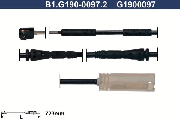 Galfer B1.G190-0097.2 - Сигнализатор, износ тормозных колодок autospares.lv