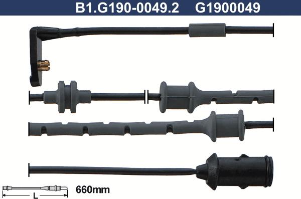 Galfer B1.G190-0049.2 - Сигнализатор, износ тормозных колодок autospares.lv