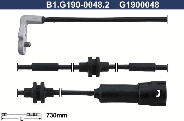 Galfer B1.G190-0048.2 - Сигнализатор, износ тормозных колодок autospares.lv