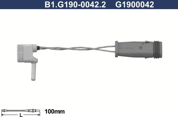 Galfer B1.G190-0042.2 - Сигнализатор, износ тормозных колодок autospares.lv