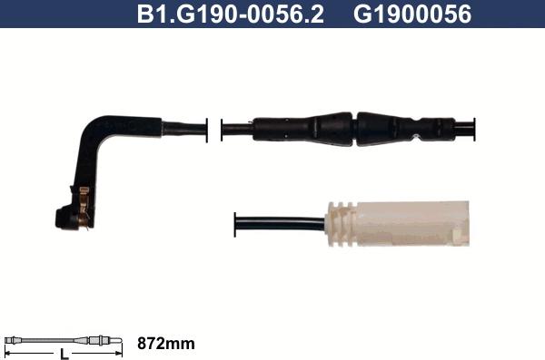 Galfer B1.G190-0056.2 - Сигнализатор, износ тормозных колодок autospares.lv