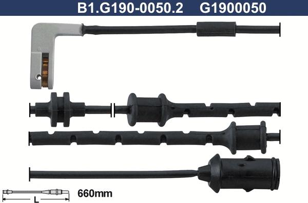 Galfer B1.G190-0050.2 - Сигнализатор, износ тормозных колодок autospares.lv