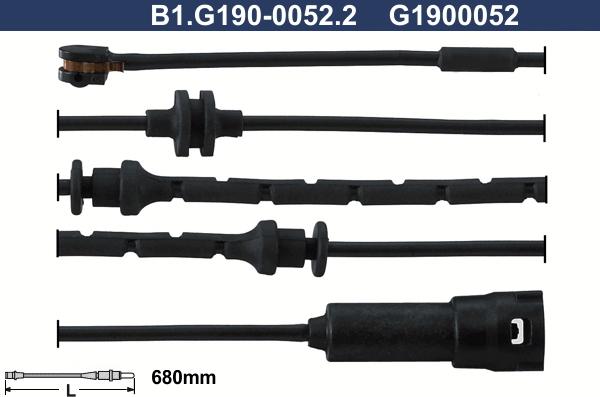 Galfer B1.G190-0052.2 - Сигнализатор, износ тормозных колодок autospares.lv