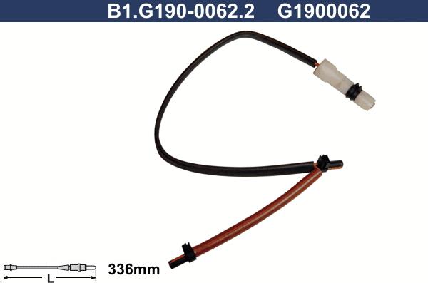 Galfer B1.G190-0062.2 - Сигнализатор, износ тормозных колодок autospares.lv