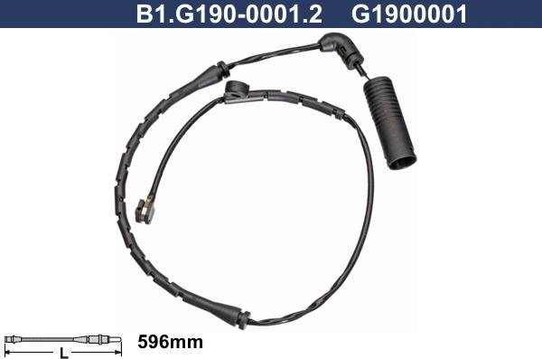 Galfer B1.G190-0001.2 - Сигнализатор, износ тормозных колодок autospares.lv